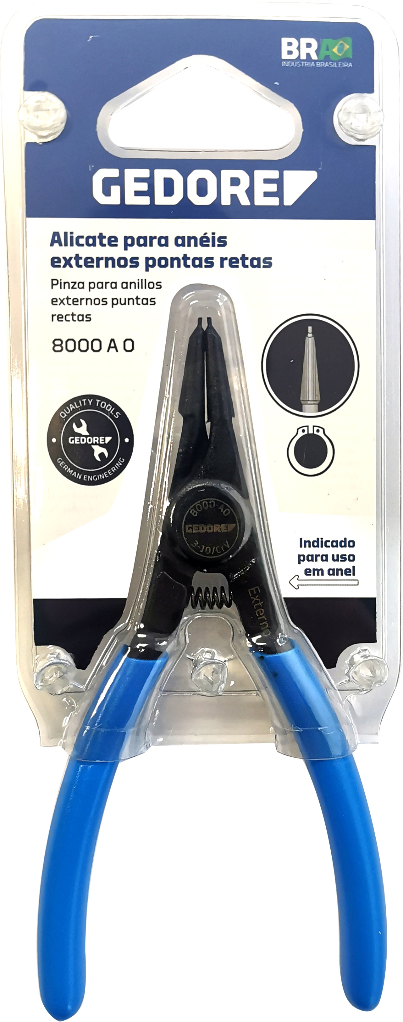ALICATE PARA ANEIS EXTERNO RETO 40-100MM 8000-A3 GEDORE