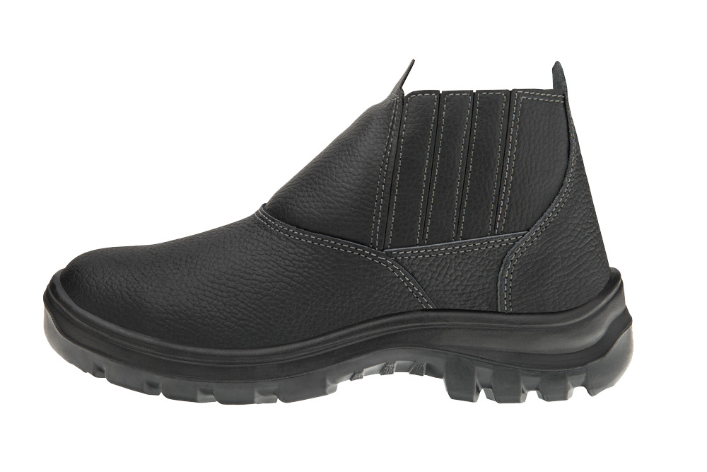 BOTA DE COURO BICO PLASTICO ELASTICO 45 VULCAFLEX