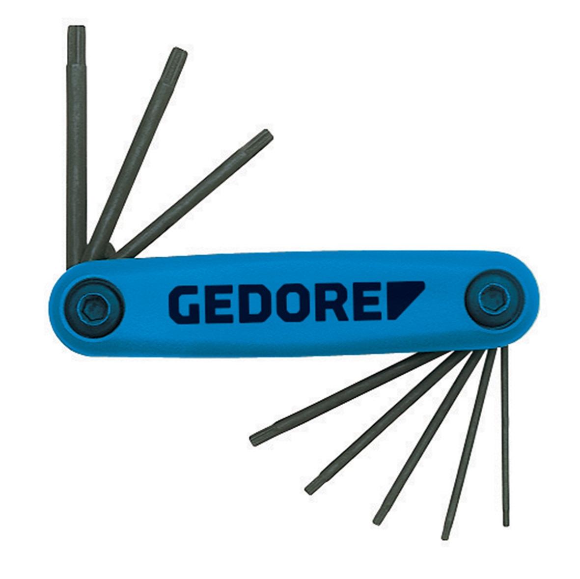JOGO DE CHAVE TORX CANIVETE T9-T40 COM 8 PECAS 43TXSLC-80 GEDORE