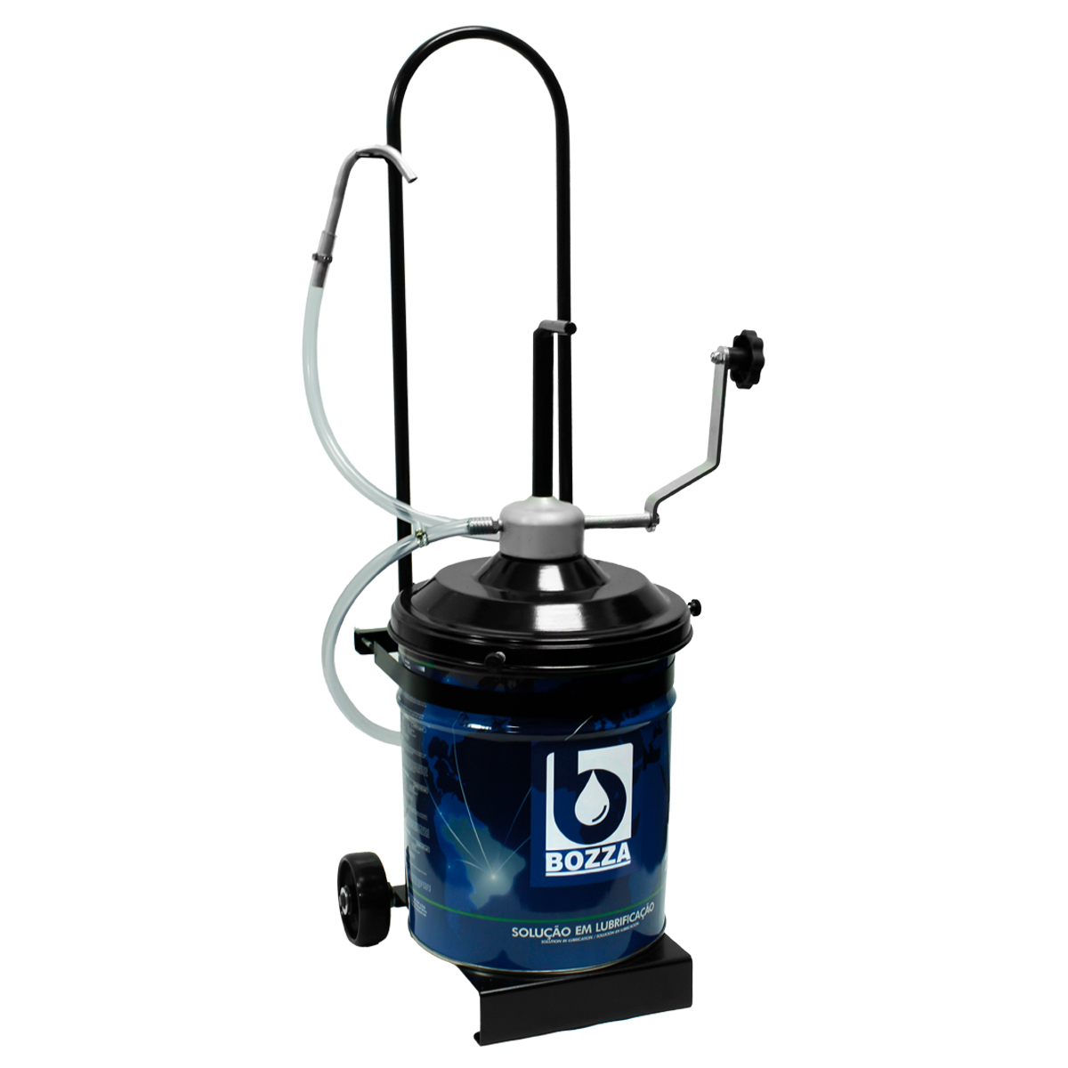 BOMBA MANUAL PARA OLEO COM 22KG CAIXA DE MARCA E DIFIRENCIAL COM CARRINHO BOZZA