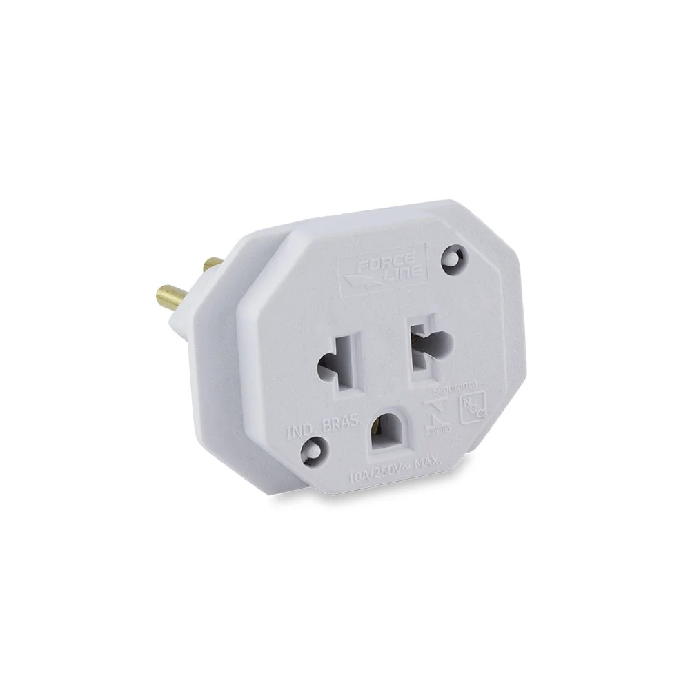 PINO ADAPTADOR 2P+T 10A UNIVERSAL FORCE LINE