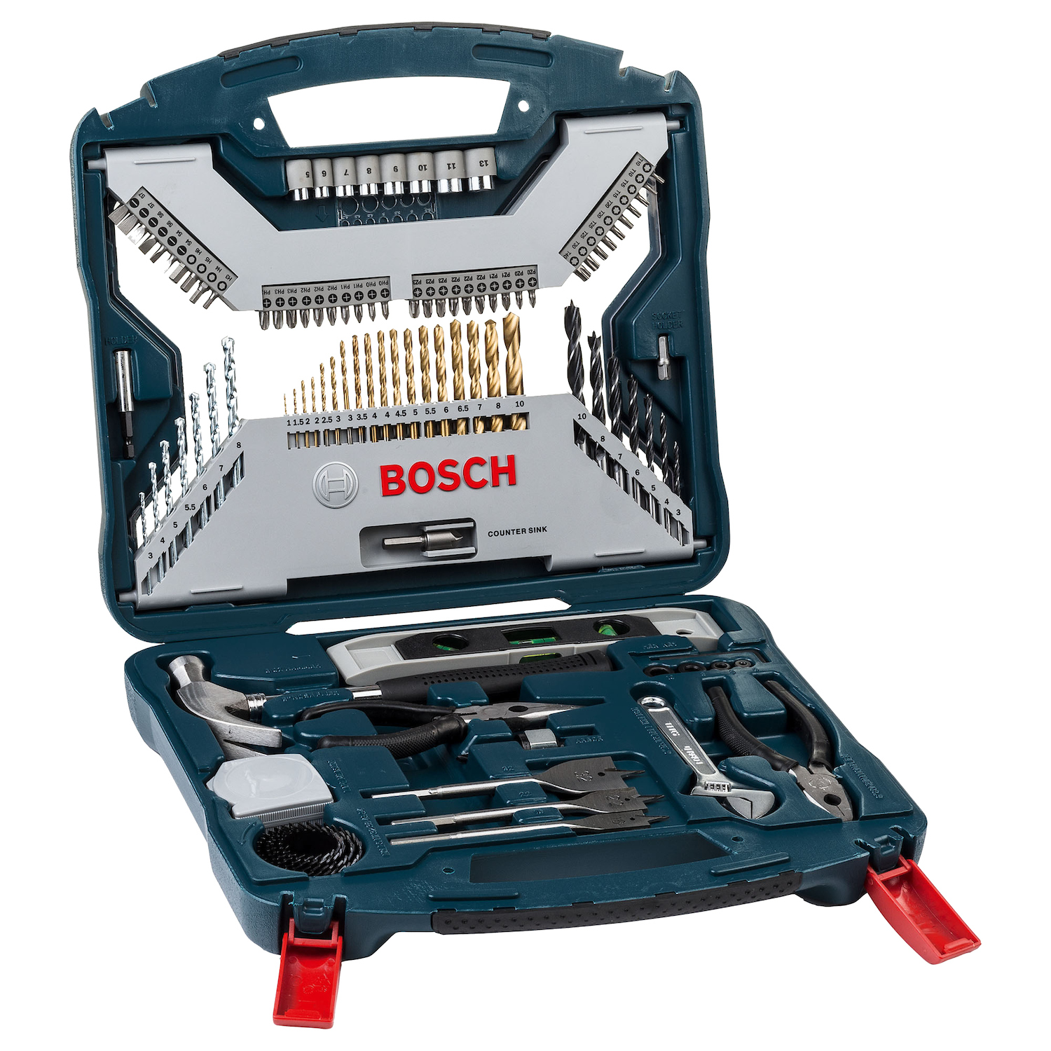 JOGO PARA FIXAR E APARAFUSAR COM 103 PECAS X-LINE BOSCH