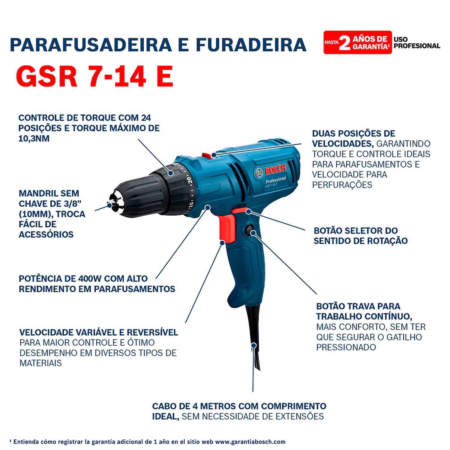PARAFUSADEIRA E FURADEIRA 3/8