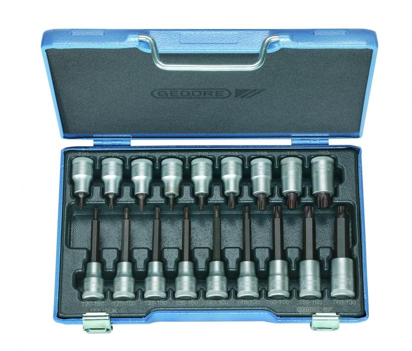 JOGO SOQUETE TORX T20-T60 COM 18 PECAS COM ESTOJO GEDORE