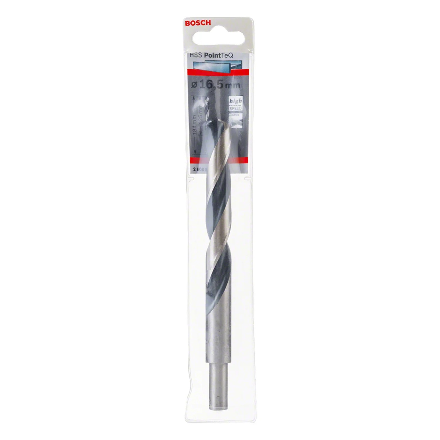 BROCA 16,50MM AÇO RÁPIDO HASTE REDUZIDA POINTTEC BOSCH