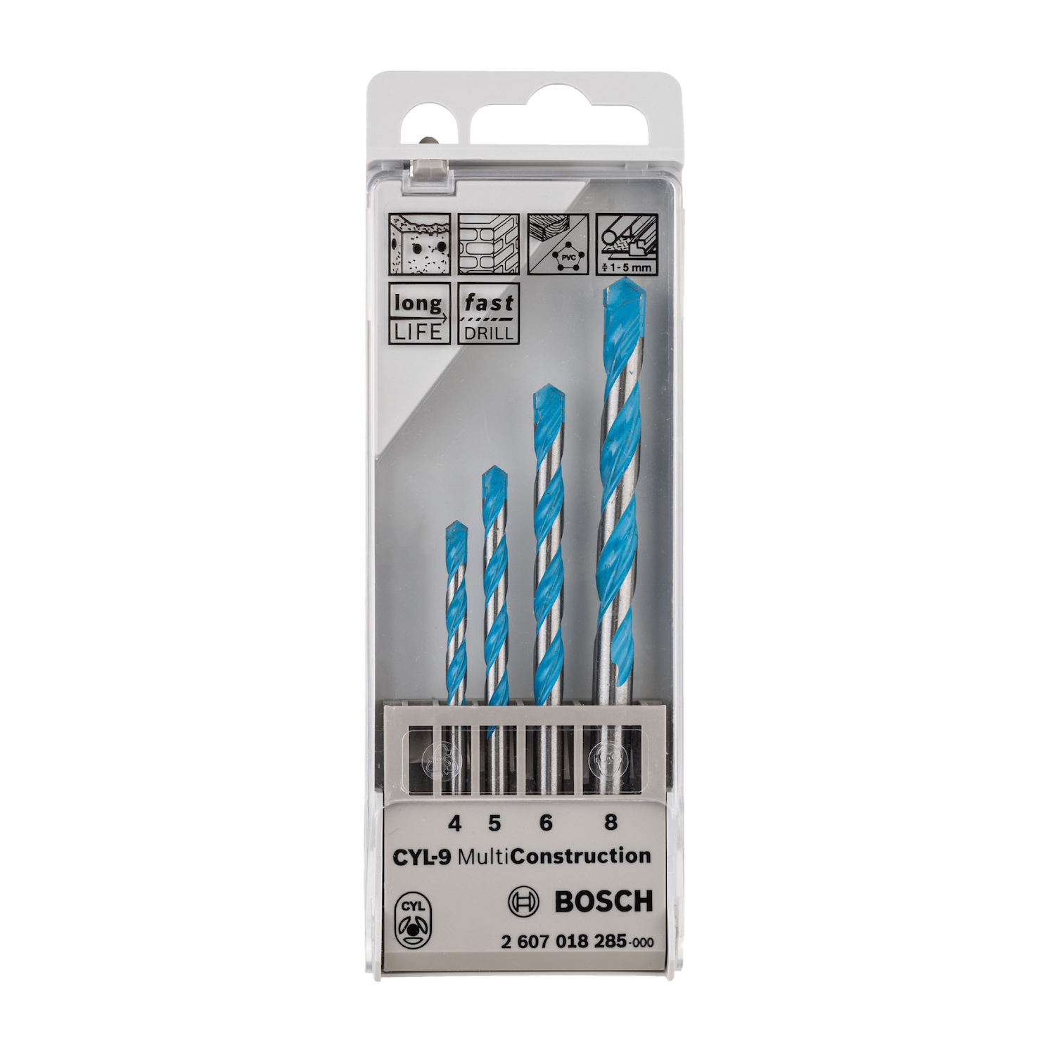 JOGO DE BROCAS MULTI CONSTRUCTION COM 4 PECAS BOSCH