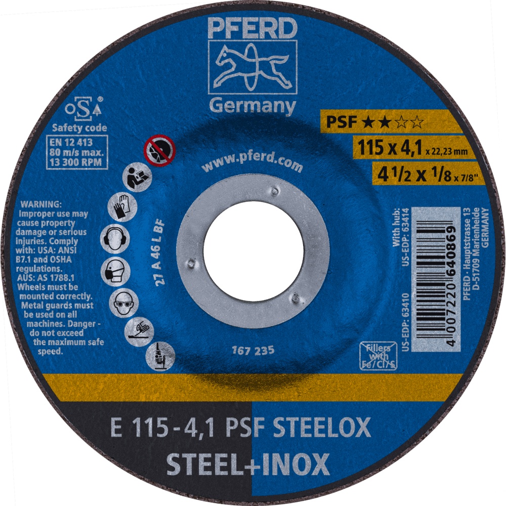 DISCO DE DESBASTE 115X4.1MM 4.1/2X1/8