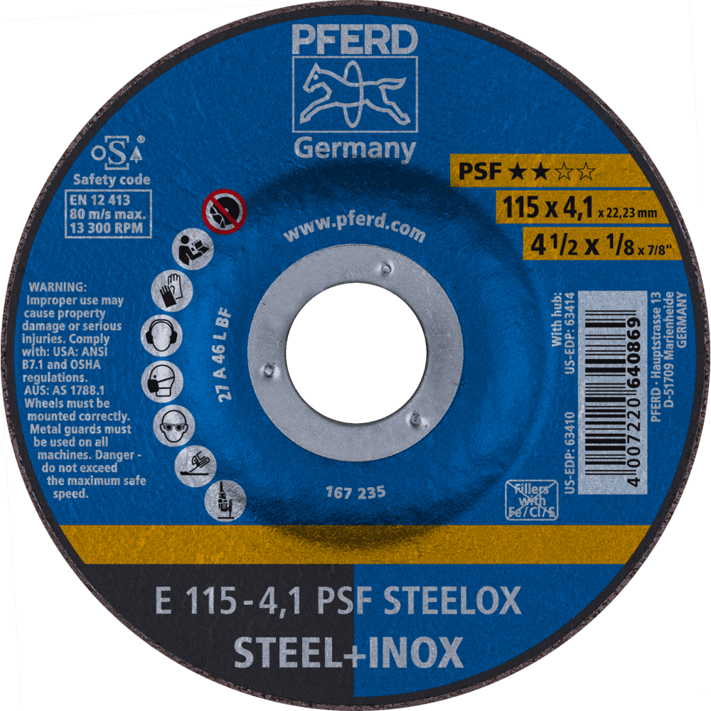 DISCO DE DESBASTE 115X4.1MM 4.1/2X1/8