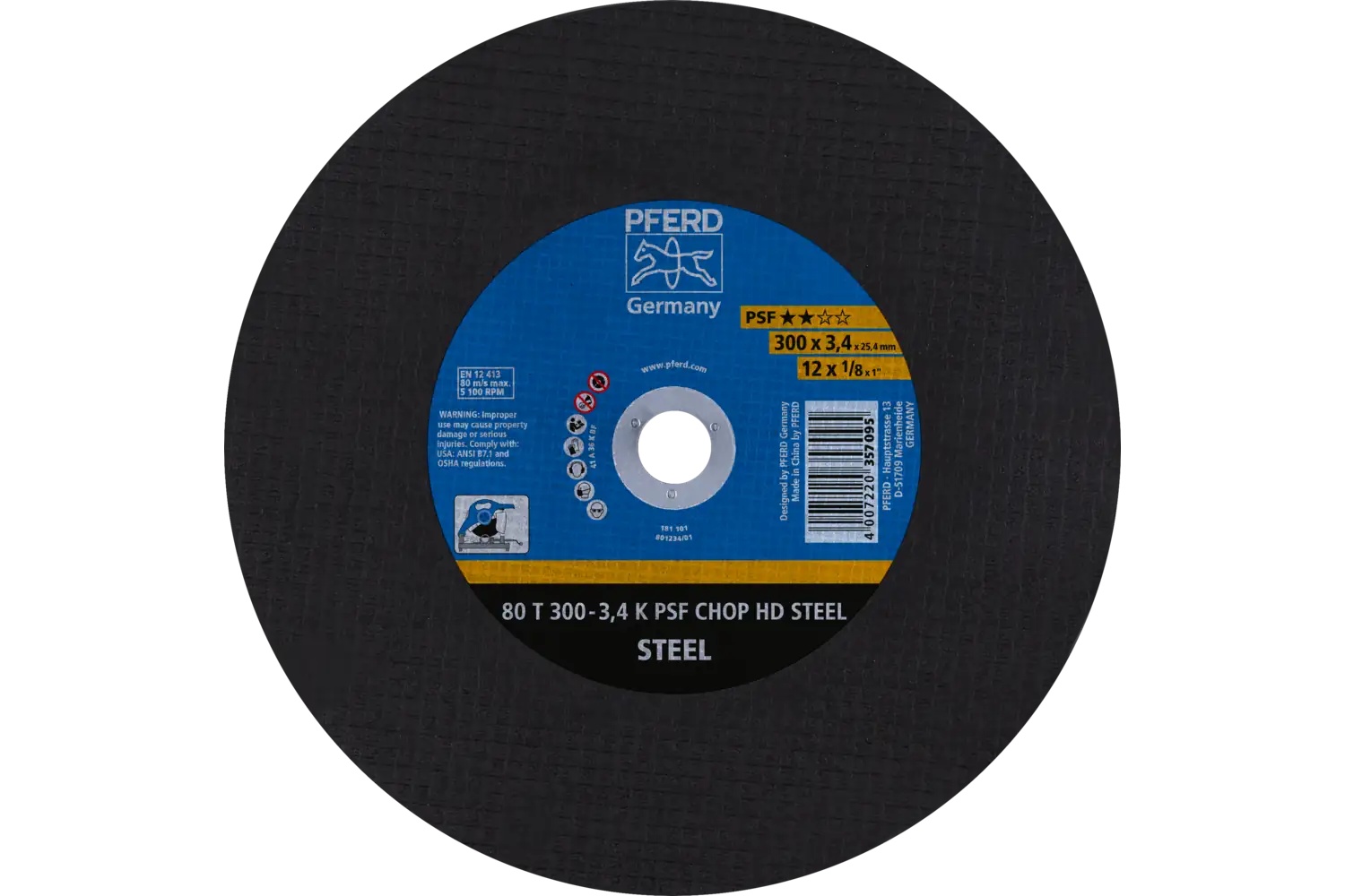 DISCO DE CORTE 300X3,4MM 12X9/64