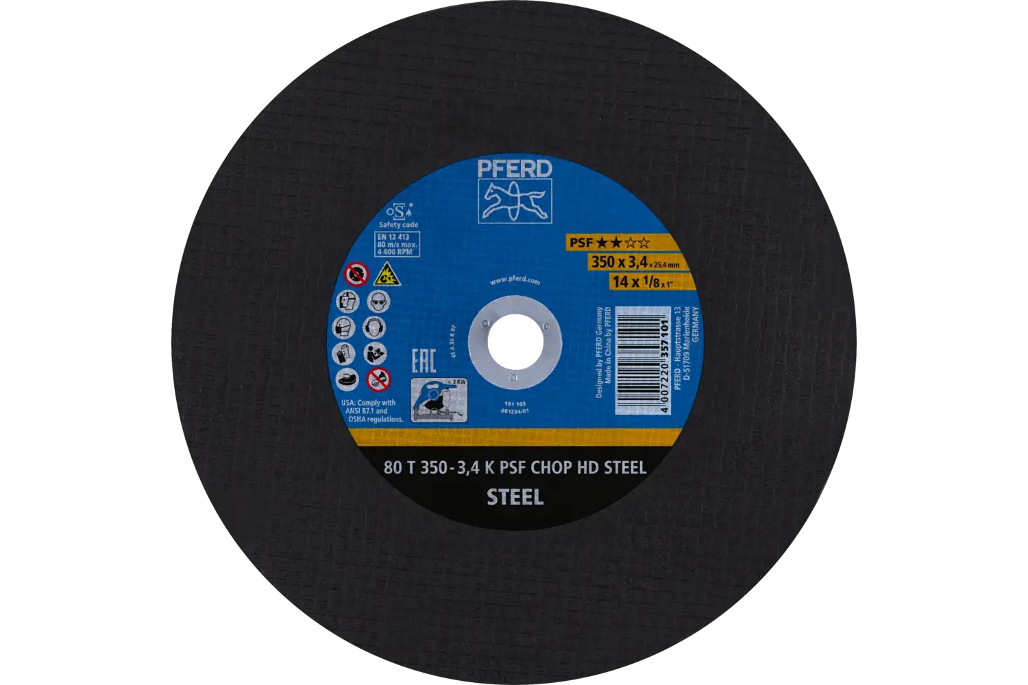 DISCO DE CORTE 350X3,4MM 14X1/8