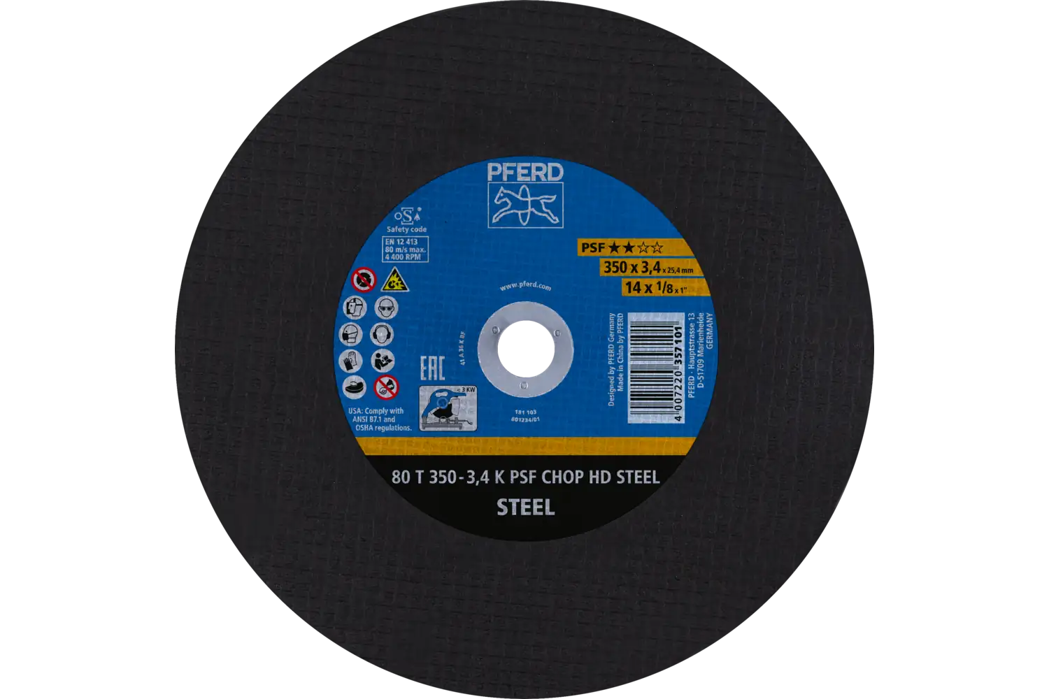 DISCO DE CORTE 350X3,4MM 14X1/8