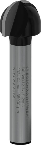 FRESA MEIA CANA 12,7X9,2MM COM HASTE 6MM BOSCH